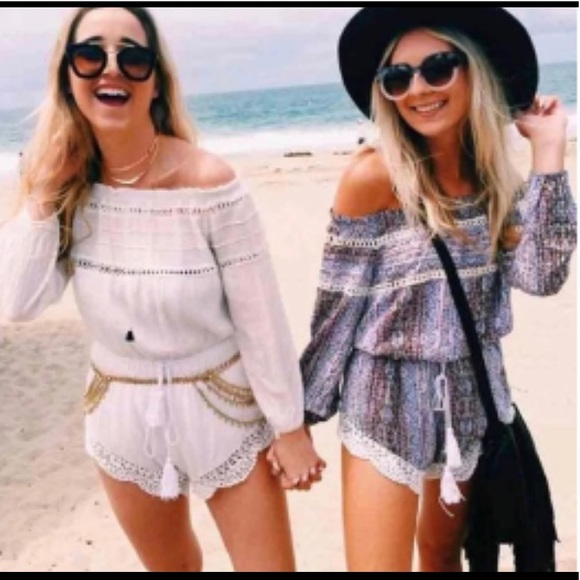 LF off the shoulder romper - Picture 1 of 6